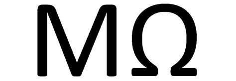 megohms symbol.